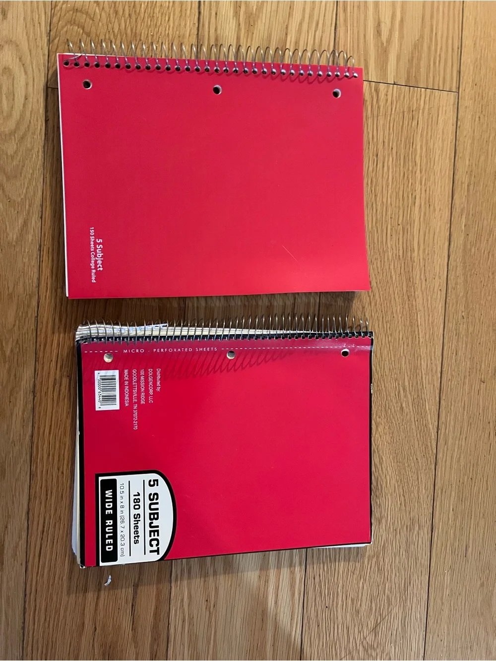 Red Spiral Notebooks - Set of 2